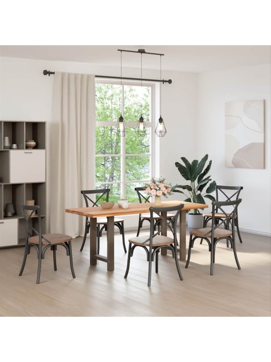 Ruokapöydän jalat, luonnonvärinen teräs, 2 kpl, 60 x (72-73) cm, teräs