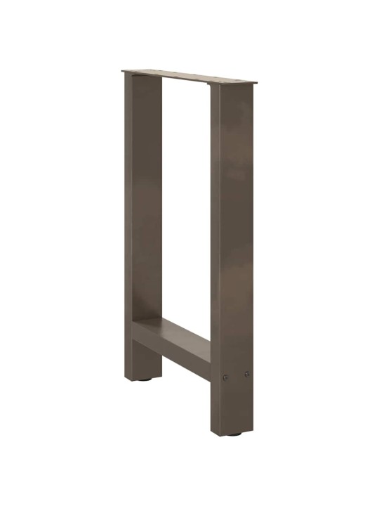 Ruokapöydän jalat, luonnonvärinen teräs, 2 kpl, 60 x (72-73) cm, teräs
