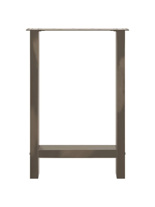 Ruokapöydän jalat, luonnonvärinen teräs, 2 kpl, 60 x (72-73) cm, teräs