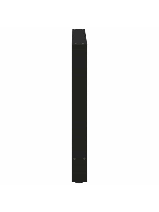 Ruokapöydän jalat mustat 2 kpl 70x(72-73) cm teräs
