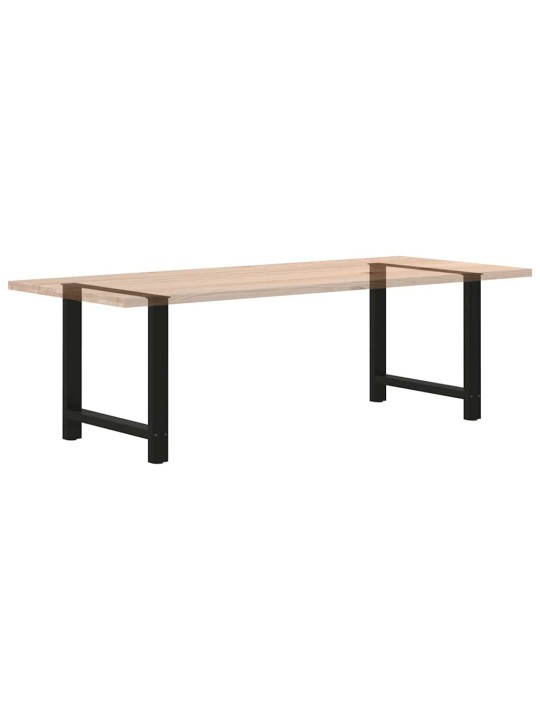 Ruokapöydän jalat mustat 2 kpl 70x(72-73) cm teräs