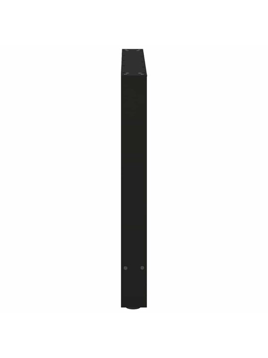 Ruokapöydän jalat mustat 2 kpl 80x(72-73) cm teräs