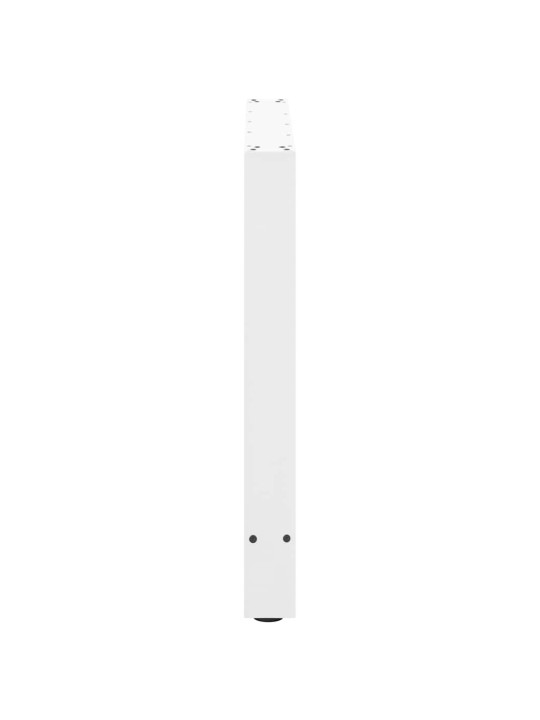 Ruokapöydän jalat valkoiset 2 kpl 80x(72-73) cm teräs