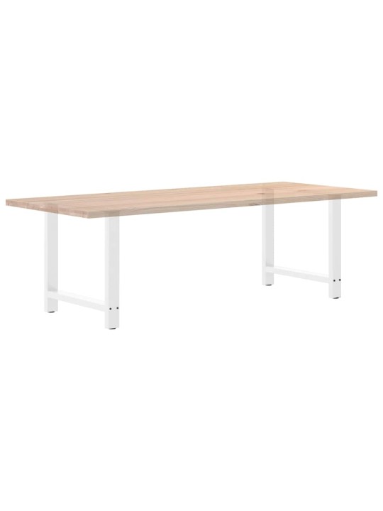 Ruokapöydän jalat valkoiset 2 kpl 80x(72-73) cm teräs