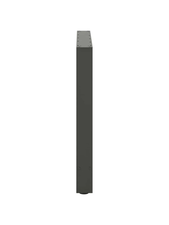 Ruokapöydän jalat antrasiitti 2 kpl 80x(72-73) cm teräs