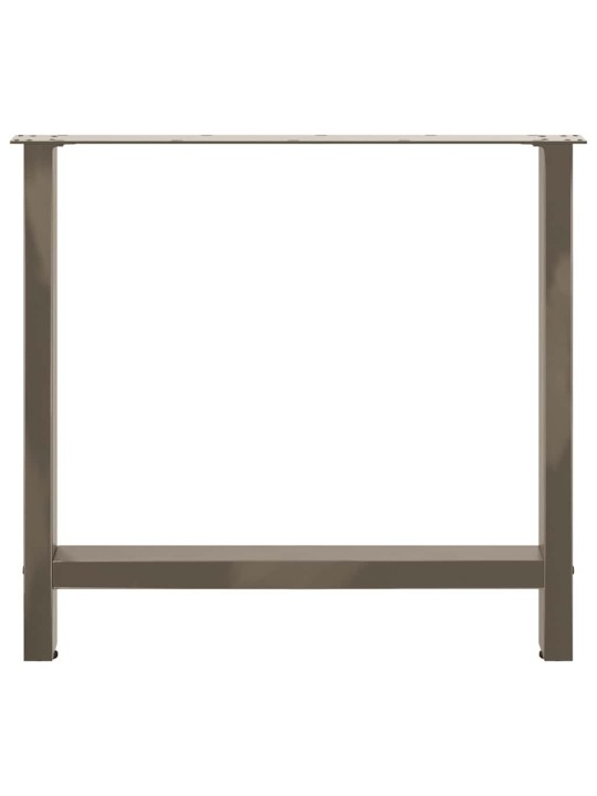 Ruokapöydän jalat, luonnonvärinen teräs, 2 kpl, 80 x (72-73) cm, teräs