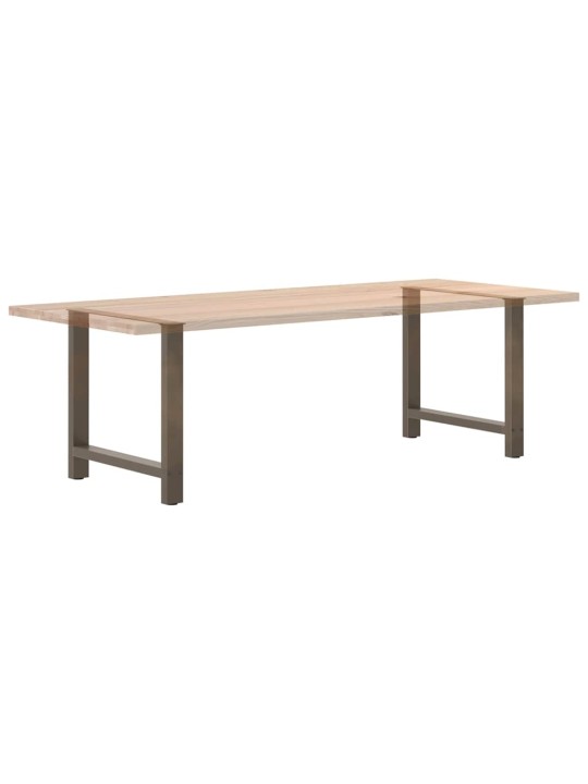 Ruokapöydän jalat, luonnonvärinen teräs, 2 kpl, 80 x (72-73) cm, teräs