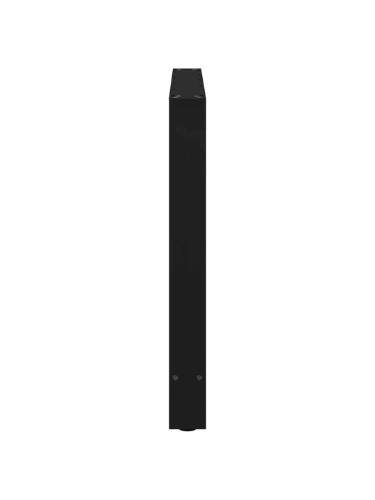 Ruokapöydän jalat mustat 2 kpl 90x(72-73) cm teräs
