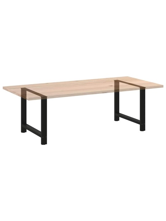 Ruokapöydän jalat mustat 2 kpl 90x(72-73) cm teräs