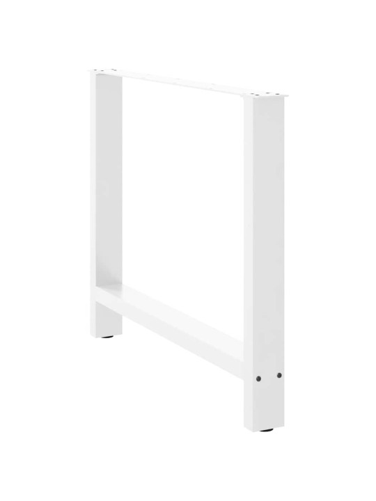 Ruokapöydän jalat valkoiset 2 kpl 90x(72-73) cm teräs