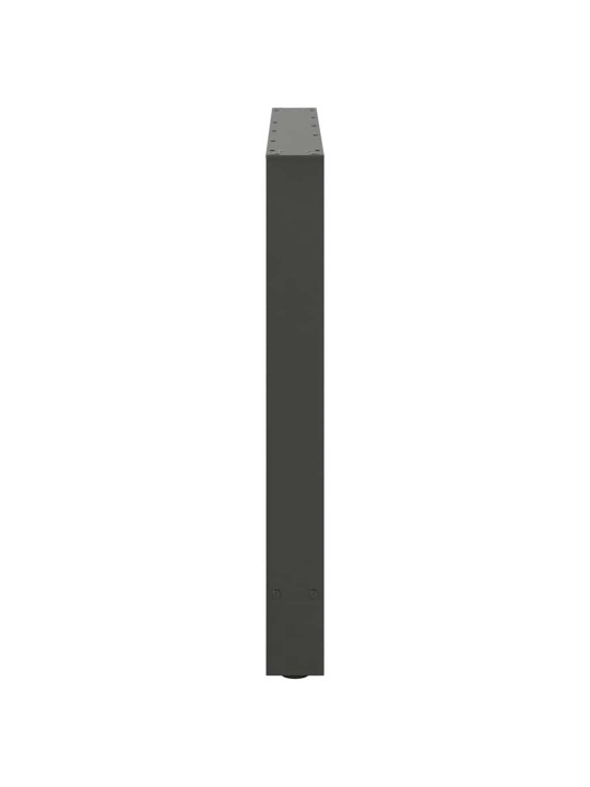Ruokapöydän jalat antrasiitti 2 kpl 90x(72-73) cm teräs