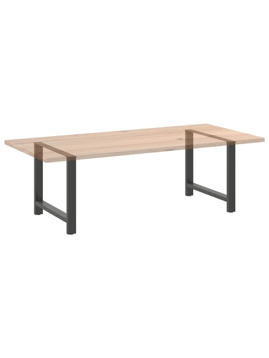 Ruokapöydän jalat antrasiitti 2 kpl 90x(72-73) cm teräs