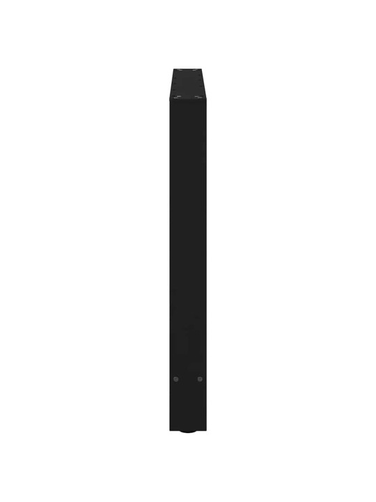 Ruokapöydän jalat mustat 2 kpl 100x(72-73) cm teräs