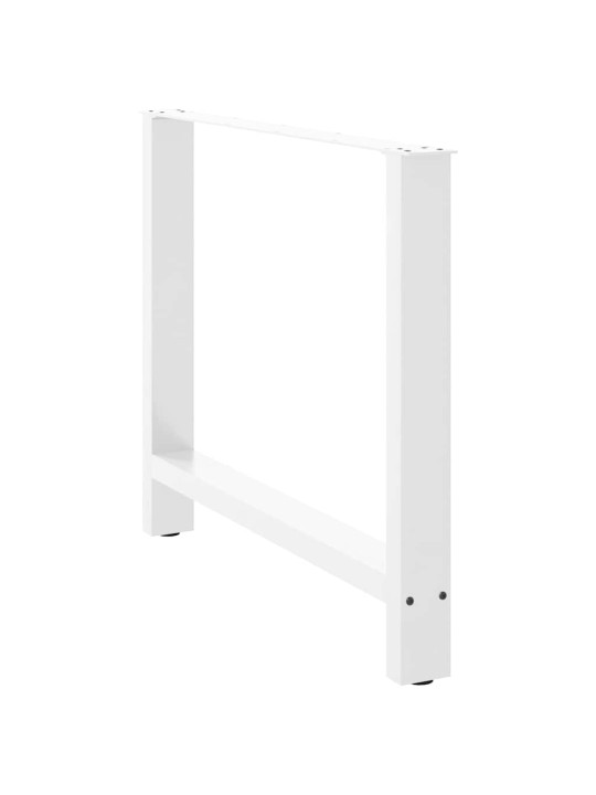 Ruokapöydän jalat valkoiset 2 kpl 100x(72-73) cm teräs