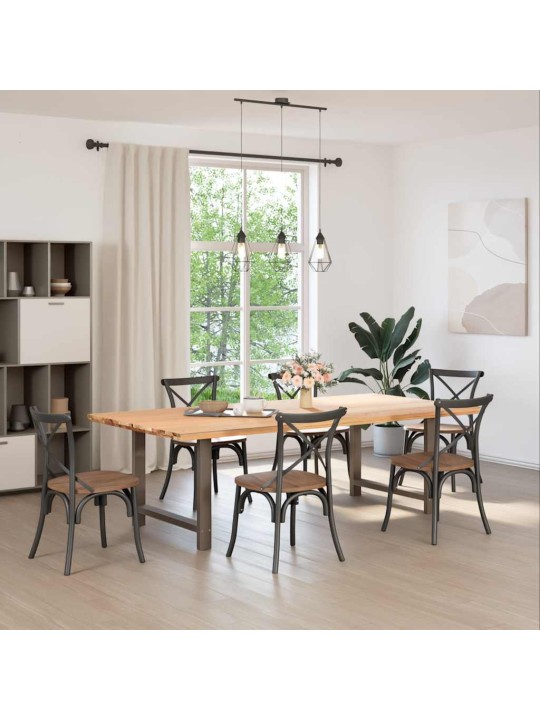 Ruokapöydän jalat, luonnonvärinen teräs, 2 kpl, 100 x (72-73) cm, teräs