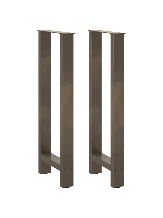 Baaripöydän jalat, luonnonvärinen teräs, 2 kpl, 50 x (100-101) cm, teräs