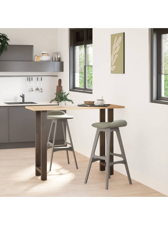 Baaripöydän jalat, luonnonvärinen teräs, 2 kpl, 50 x (100-101) cm, teräs