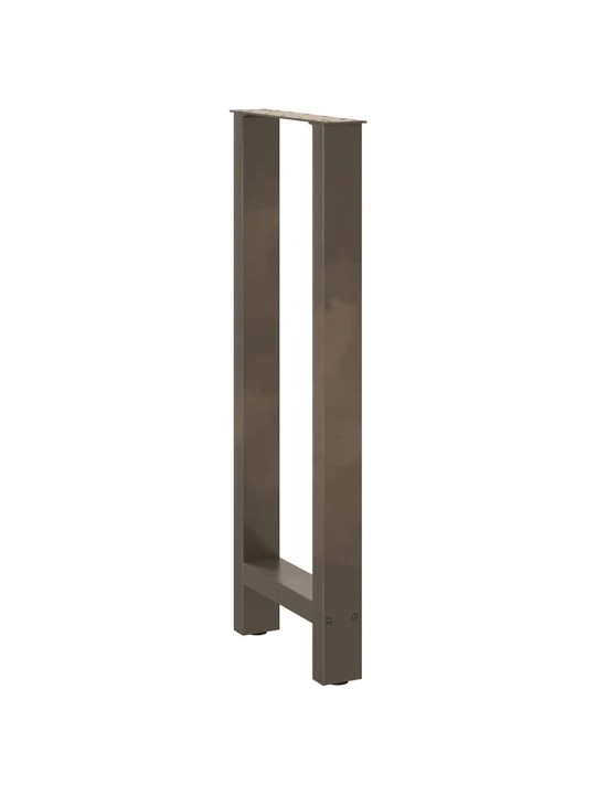 Baaripöydän jalat, luonnonvärinen teräs, 2 kpl, 50 x (100-101) cm, teräs