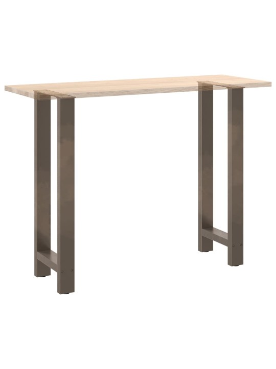 Baaripöydän jalat, luonnonvärinen teräs, 2 kpl, 50 x (100-101) cm, teräs