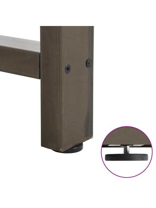 Baaripöydän jalat, luonnonvärinen teräs, 2 kpl, 50 x (100-101) cm, teräs