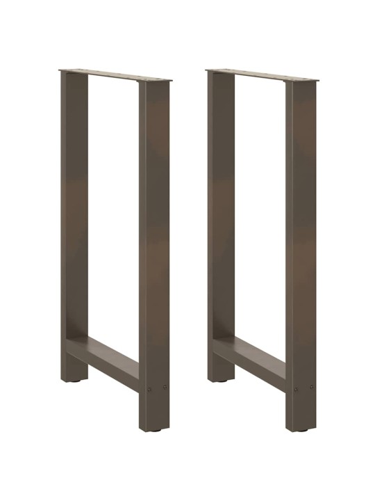 Baaripöydän jalat, luonnonvärinen teräs, 2 kpl, 60 x (100-101) cm, teräs
