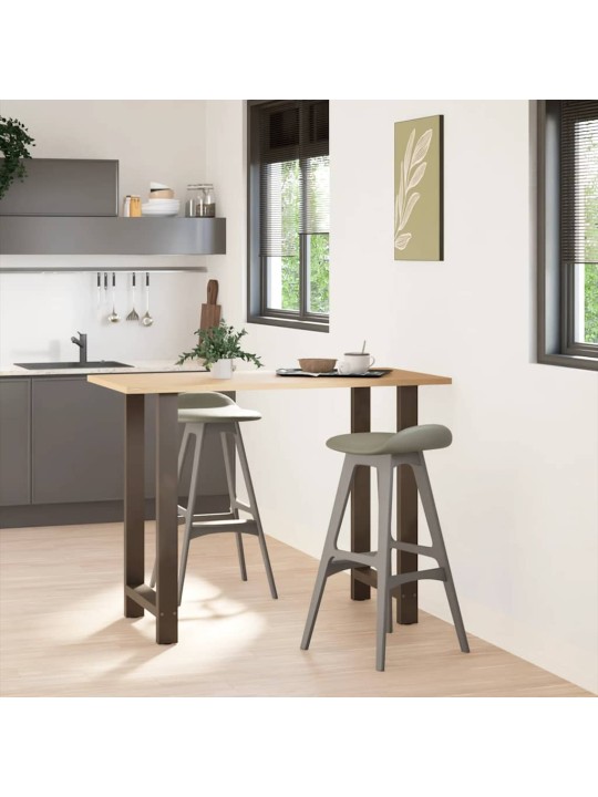 Baaripöydän jalat, luonnonvärinen teräs, 2 kpl, 60 x (100-101) cm, teräs