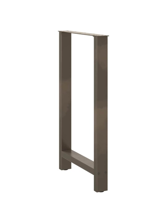 Baaripöydän jalat, luonnonvärinen teräs, 2 kpl, 60 x (100-101) cm, teräs
