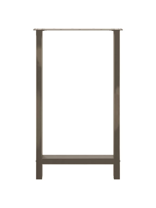 Baaripöydän jalat, luonnonvärinen teräs, 2 kpl, 60 x (100-101) cm, teräs