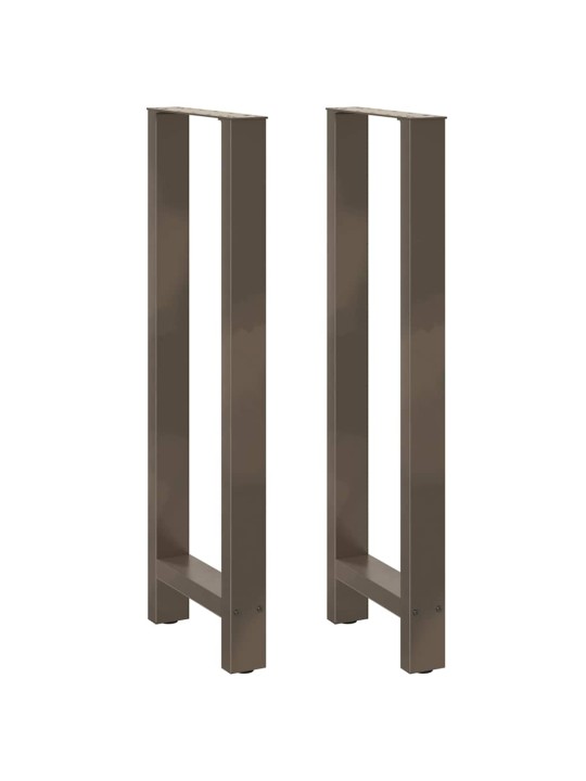 Baaripöydän jalat, luonnonvärinen teräs, 2 kpl, 50 x (110-111) cm, teräs