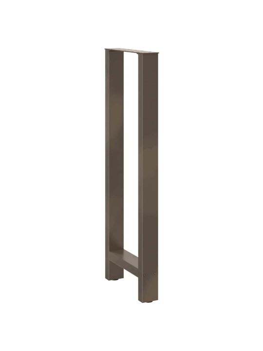 Baaripöydän jalat, luonnonvärinen teräs, 2 kpl, 50 x (110-111) cm, teräs