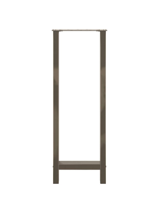 Baaripöydän jalat, luonnonvärinen teräs, 2 kpl, 50 x (110-111) cm, teräs