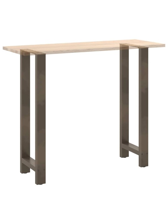 Baaripöydän jalat, luonnonvärinen teräs, 2 kpl, 50 x (110-111) cm, teräs