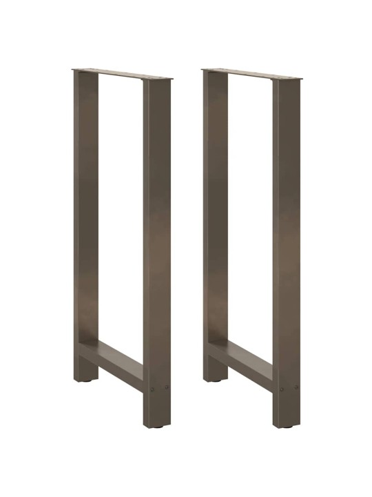 Baaripöydän jalat, luonnonvärinen teräs, 2 kpl, 60 x (110-111) cm, teräs