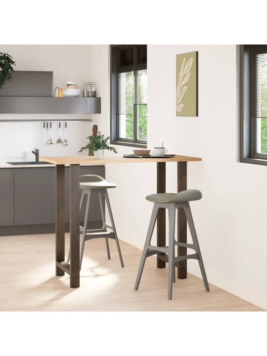 Baaripöydän jalat, luonnonvärinen teräs, 2 kpl, 60 x (110-111) cm, teräs