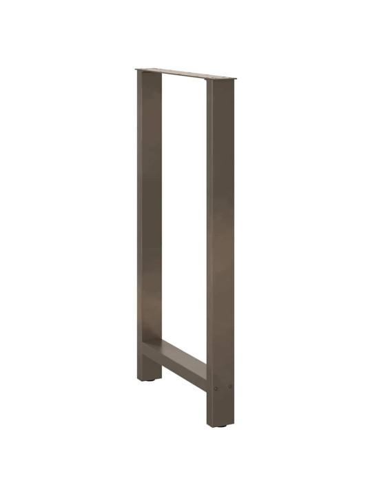 Baaripöydän jalat, luonnonvärinen teräs, 2 kpl, 60 x (110-111) cm, teräs