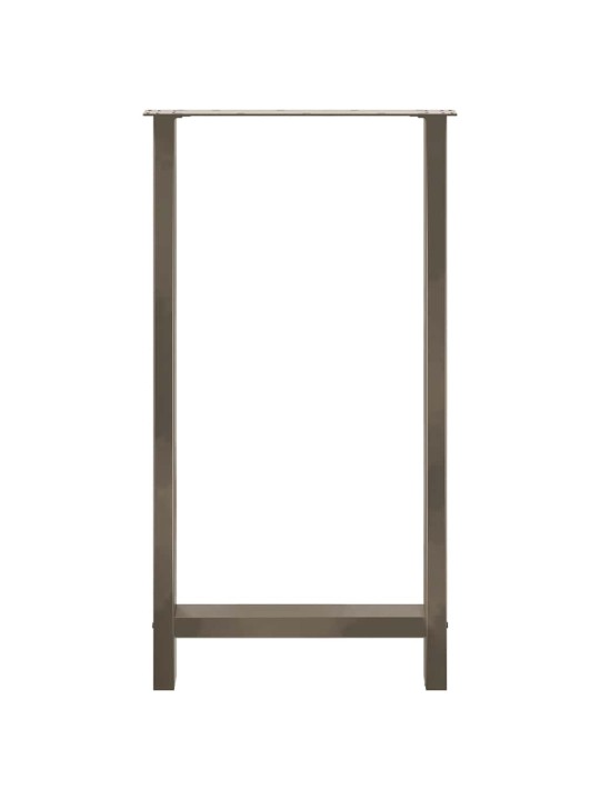 Baaripöydän jalat, luonnonvärinen teräs, 2 kpl, 60 x (110-111) cm, teräs