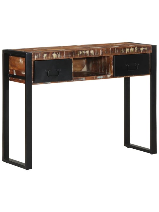 Konsolipöytä monivärinen 100x35x75 cm massiivipuu kierrätetty
