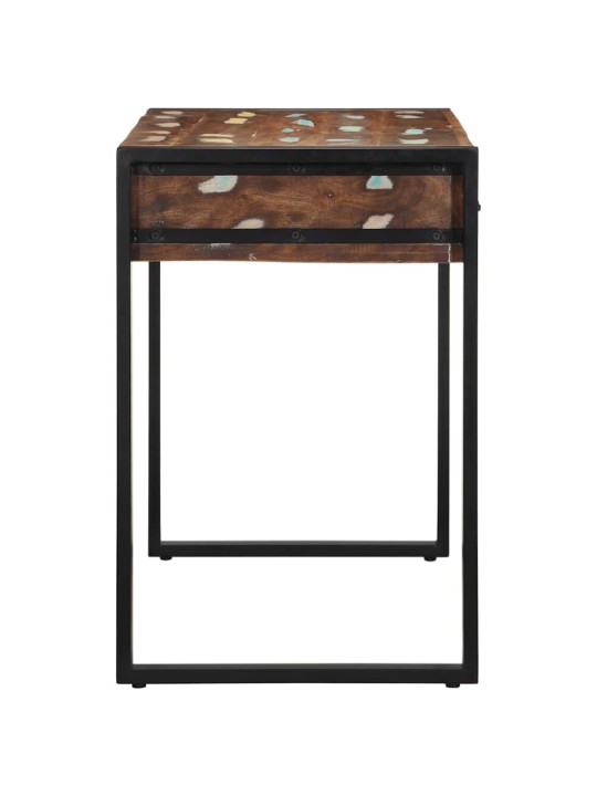 Työpöytä monivärinen 100x50x75 cm massiivipuu kierrätetty