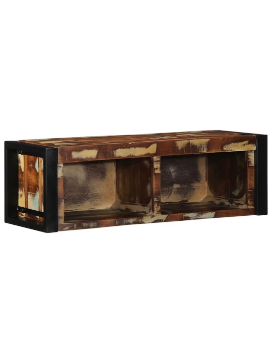 Tv kaappi monivärinen 80x30x25 cm massiivipuu kierrätetty