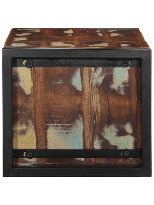 Tv kaappi monivärinen 80x30x25 cm massiivipuu kierrätetty