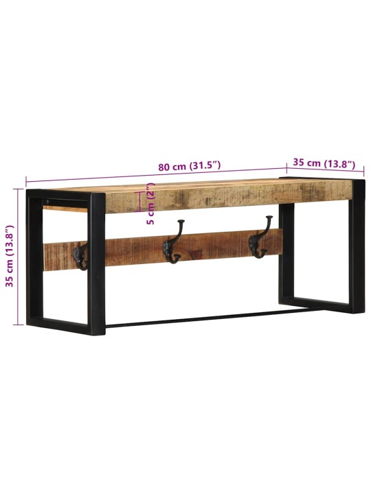 -naulakko 80x35x35 cm massiivipuuta mango