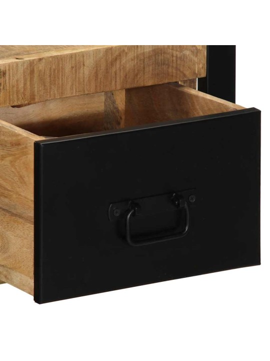 Yöpöytäkaapit 2 kpl 40x35x25 cm massiivipuuta mango