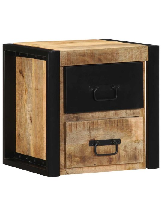 Yöpöytäkaapit 2 kpl 40x35x40 cm massiivipuuta mango