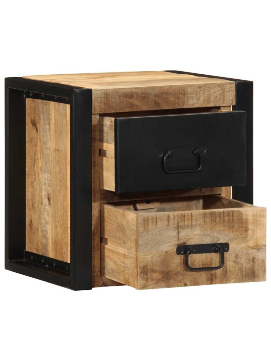 Yöpöytäkaapit 2 kpl 40x35x40 cm massiivipuuta mango