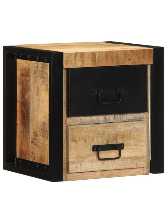Yöpöytäkaapit 2 kpl 40x35x40 cm massiivipuuta mango