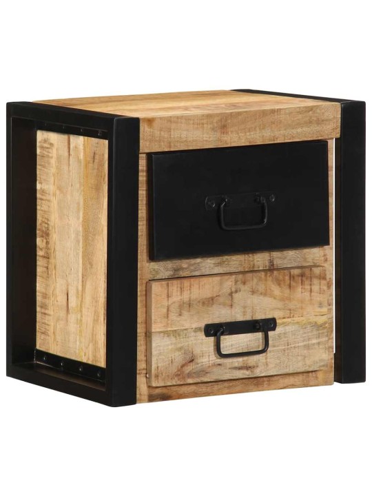 Yöpöytäkaapit 2 kpl 40x35x40 cm massiivipuuta mango
