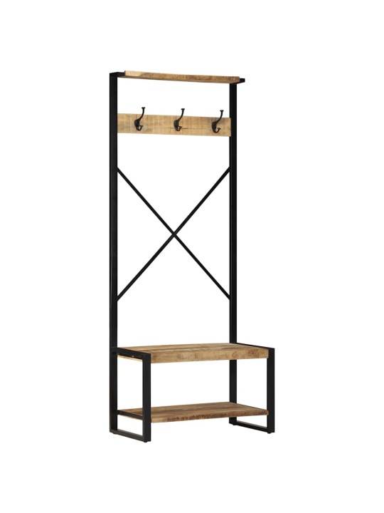 Vaateteline 80x40x190 cm massiivipuuta mango