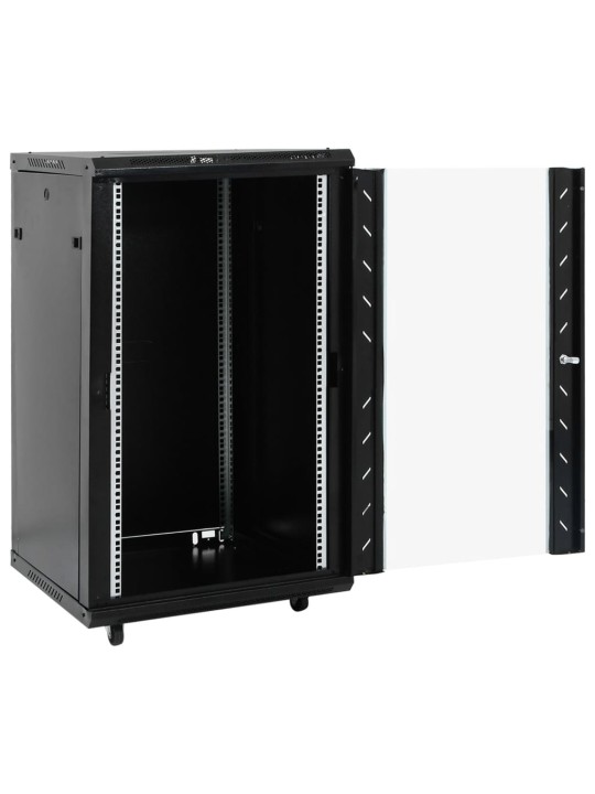 18U Verkkolaitekaappi 19" IP20 musta 60x60x100 cm