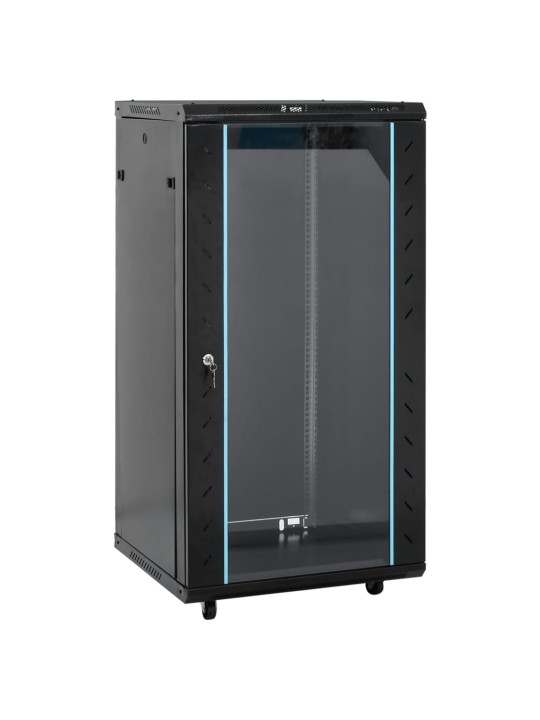 22u verkkolaitekaappi 19" ip20 musta 60x60x120 cm
