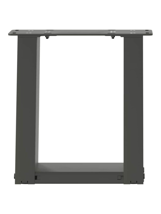 Sohvapöydän jalat u-muotoiset 2 kpl antrasiitti 30x(30-31) cm teräs